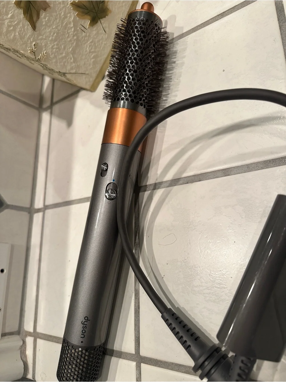Dyson Hot Air Round Brush Attachment - Gray and Copper
